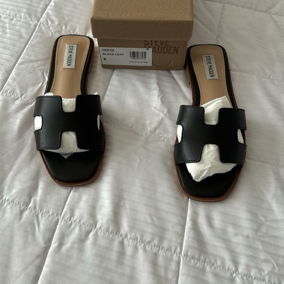 NIB Steve Madden Hayden black sandals size 8 - Picture 3 of 6